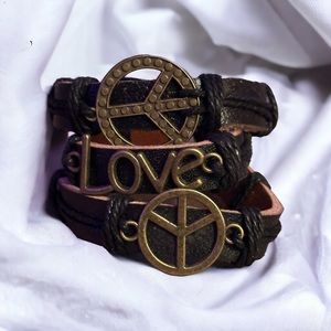 Leather bracelet bundle
